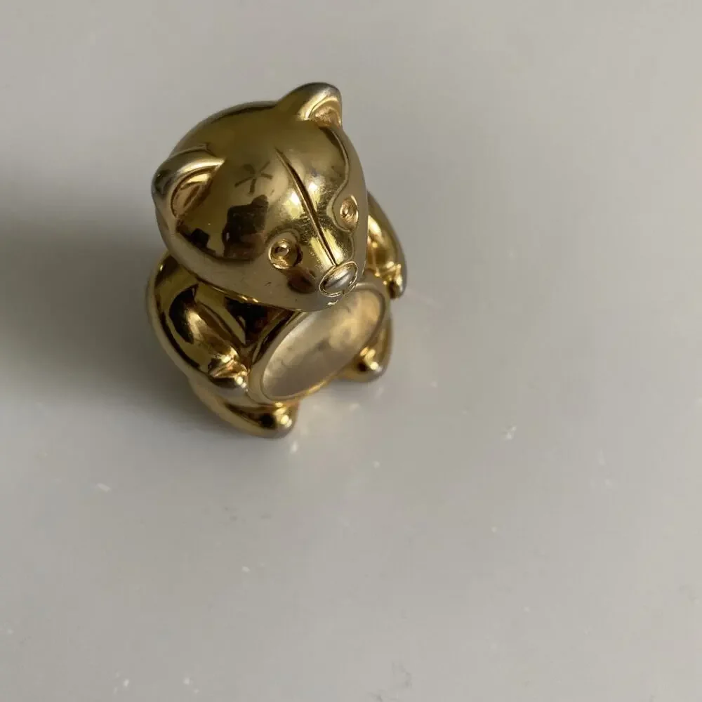 Vintage Milan Teddy Bear Figurine Mini Clock